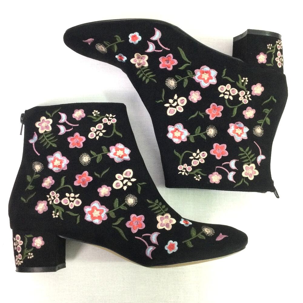 Atmosphere Boho Chic Festival Floral 90s Style Cottage Whimsical Ankle Bootie 9 - Picture 7 of 15